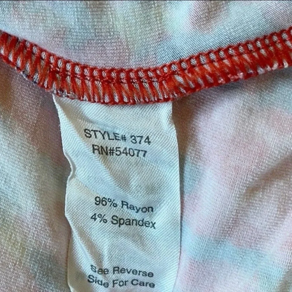 CAbi Abstract Watercolor Long Sleeve Jersey‎ Shift Dress Style# 374 M - Picture 15 of 15